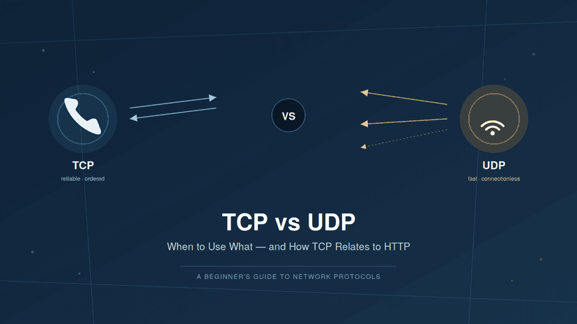 TCP vs UDP: When to Use What, and How TCP Relates to HTTP